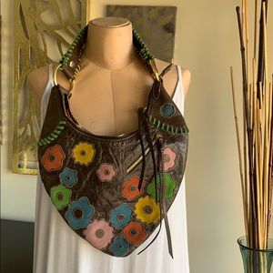 Leather shoulder bag